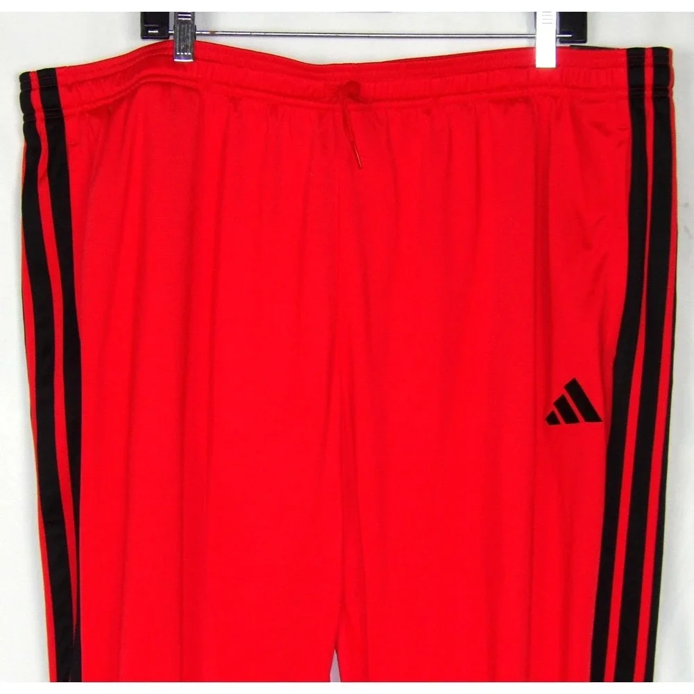 NEW! ADIDAS Draw String Striped Tapered Leg Performance Jogger Pants Men's 3XL